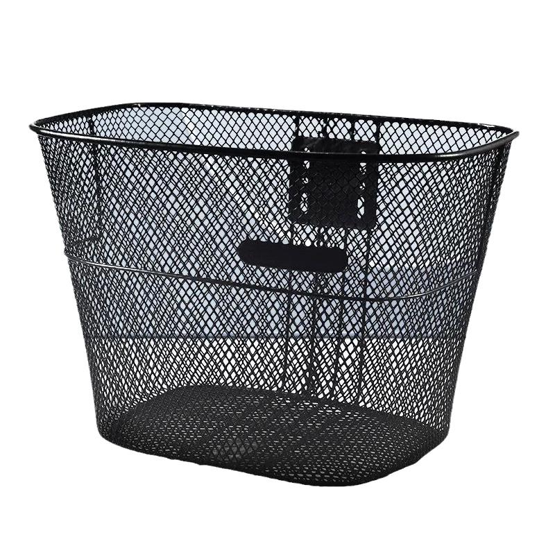 Bike Basket Mountain Bikes Metal Folding Bicycles Bike Front Basket Storage Basket For Hiking Riding Shopping Camping Outdoor