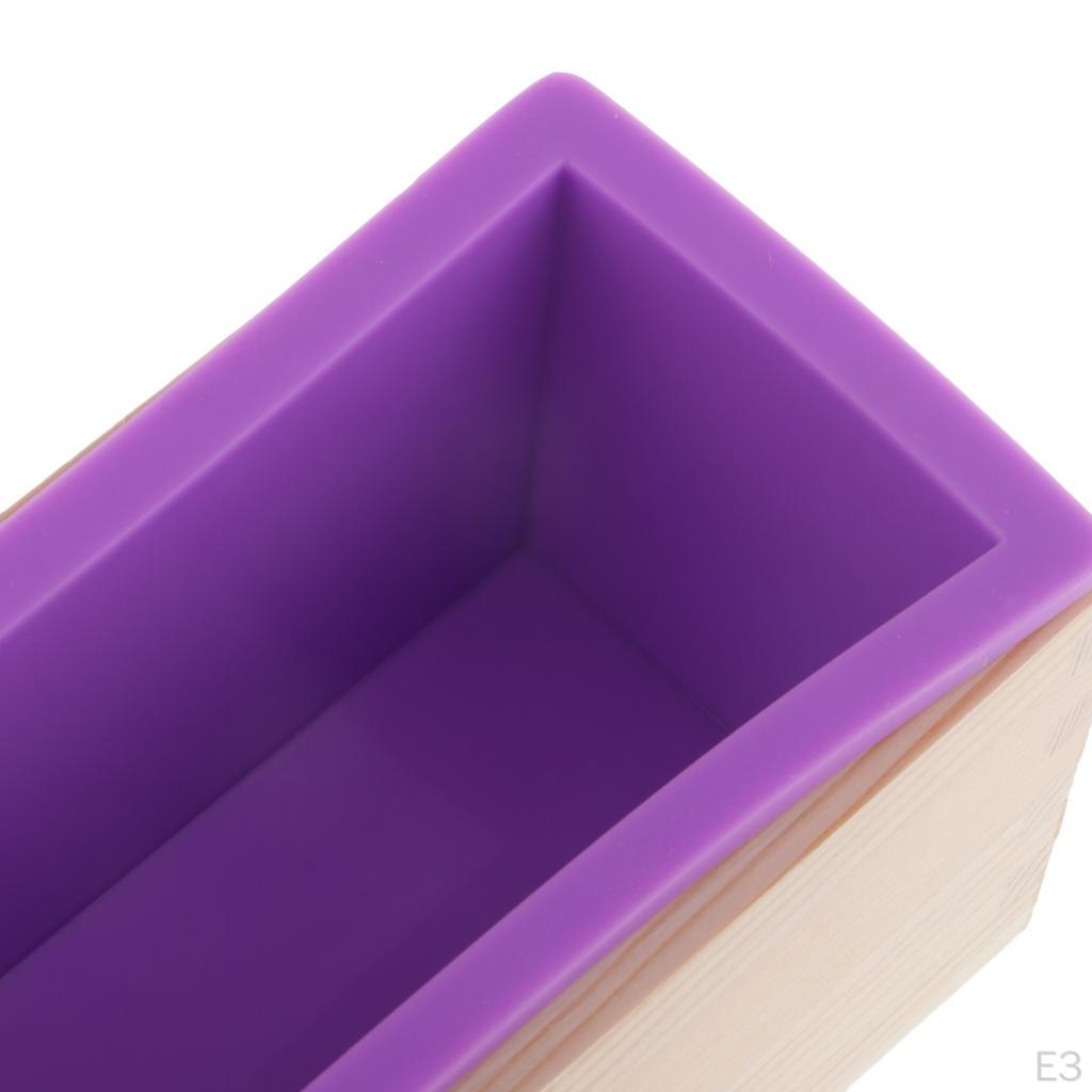 Rectangle Silicone Loaf Soap with Wooden Box, Making , Handmade DIY Chocolate Cake Toast