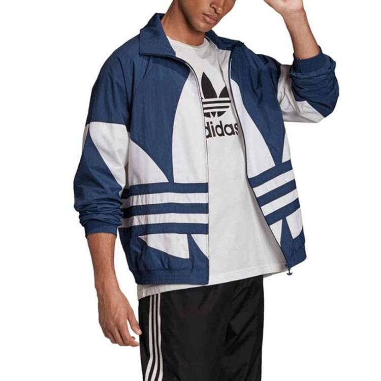 Adidas Originals Large Logo Zip Up Jacket Men Blue FM9894