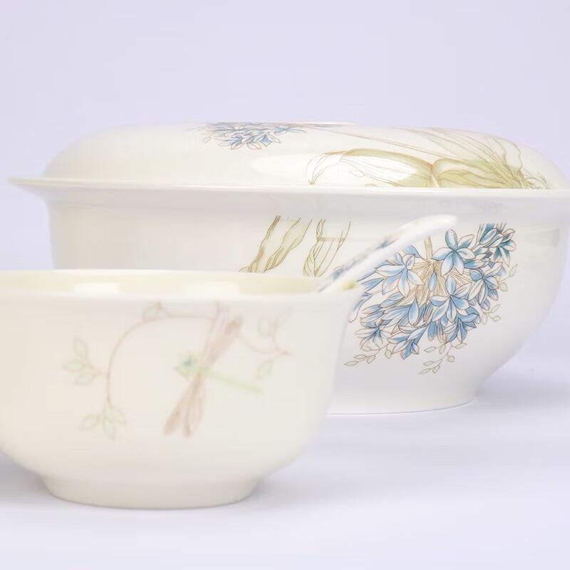 Northern Scenery Chinese Bone China Dinnerware Set - 50 Pieces
