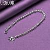 925 Sterling Silver 4mm Round Check Bracelet Fashion Jewelry