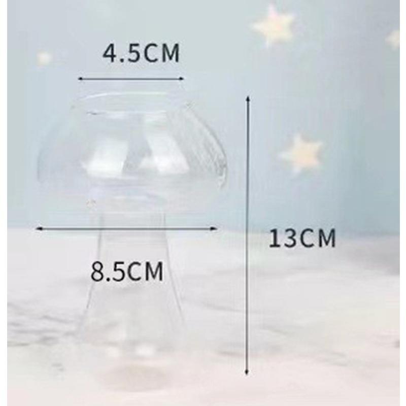Creative Mushroom Cocktail Glass Cups Transparent drinks Beer Wine Glasses Coffee Cups Drinkware for Bar Parties Home Drinking