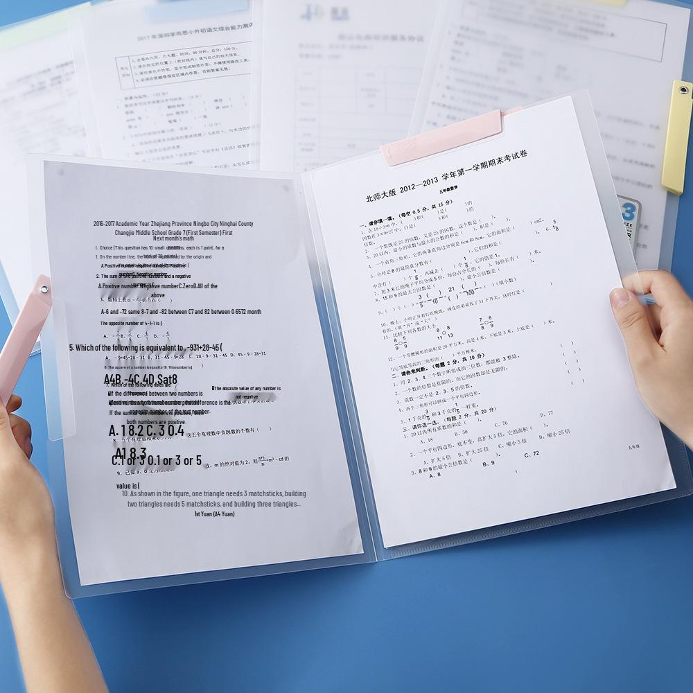 Nykomlingserbjudande: A4 Arkivmapp med spak och tjock transparent förvaringsficka för studenter
