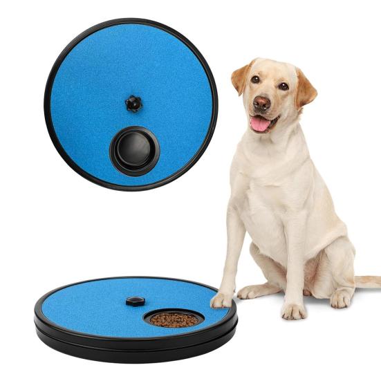 Dog Slow Feeder Nail File Pet Feeder with Fun Interactive Rotatable Cover Treat Dispenser Toy