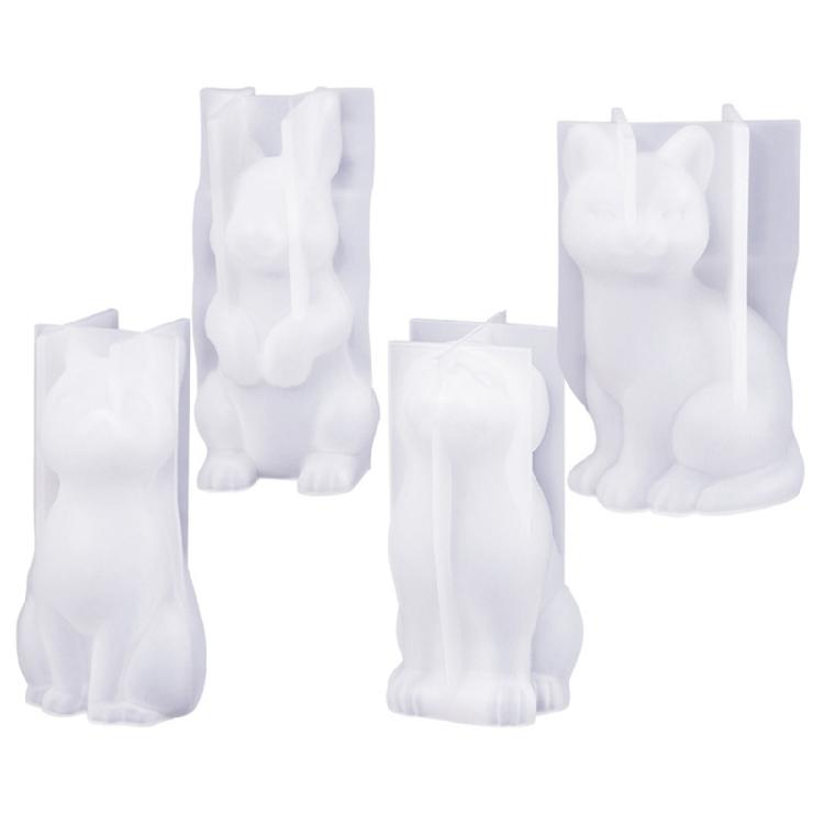 Katzenfigur Silikon Kerzenformen Epoxidharzformen für Kerzen Seifenherstellung Fondant Schokoladenform zum Kuchenbacken