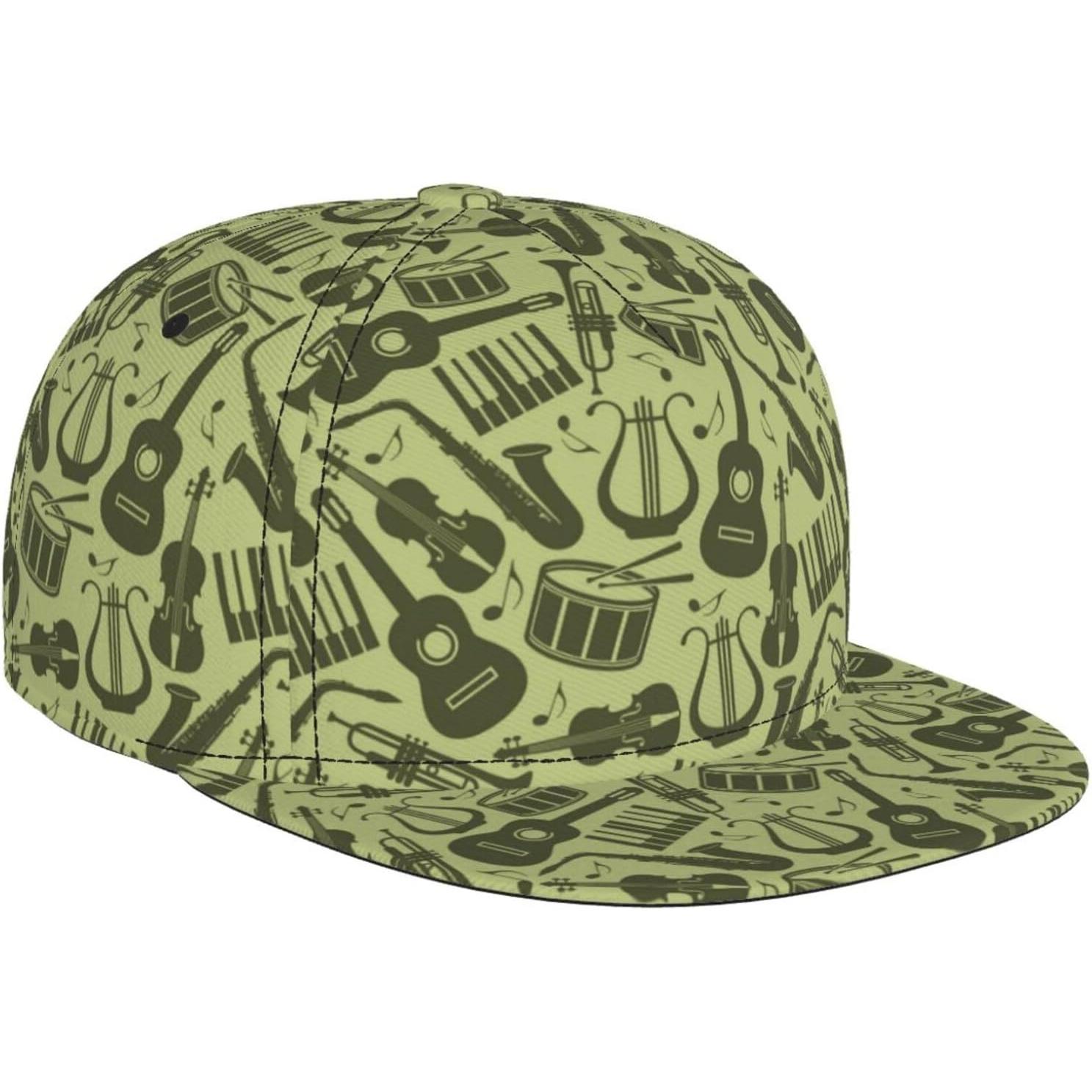 

Vintage Music Instruments Print Baseball Cap for Men Women Adjustable Trucker Hat Snapback Sun Dad Cap Lightweight Unisex One Size
