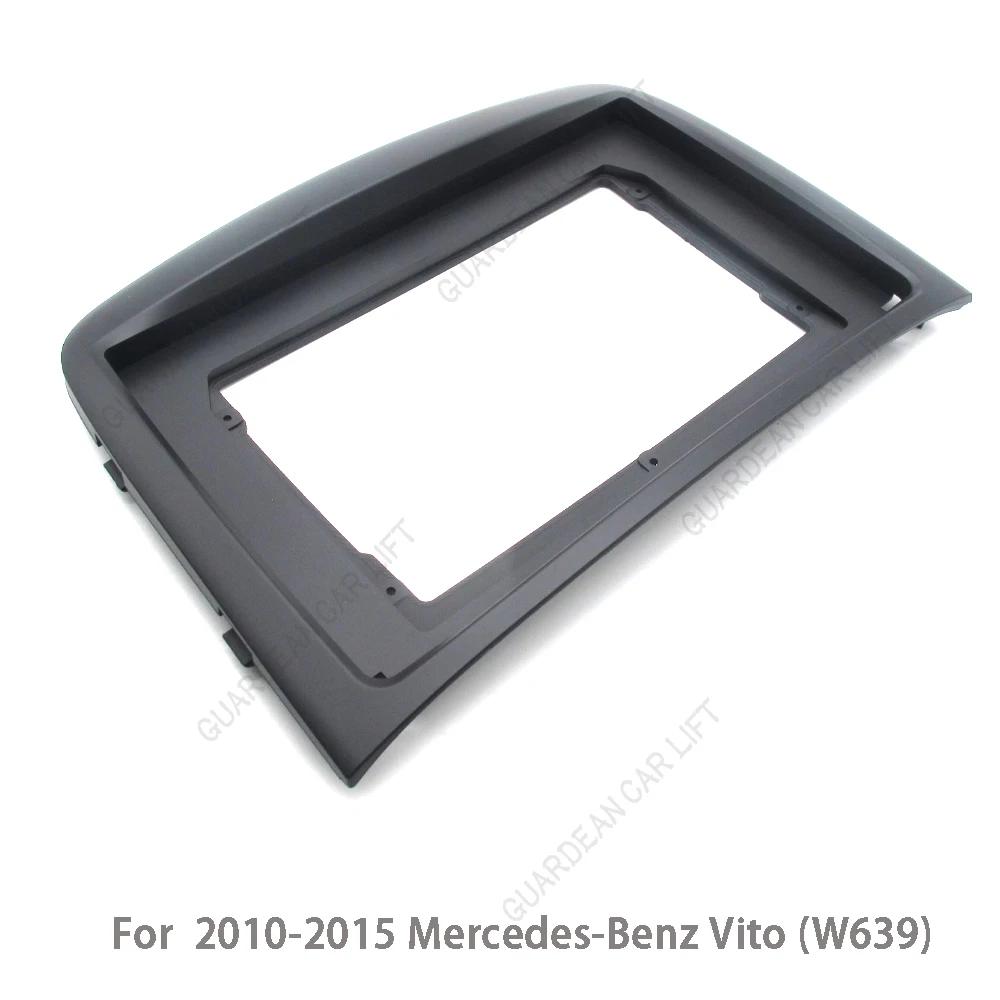 2DIN Car Radio Fascia Frame 10.1 Inch For Mercedes Benz Vito Viano 2 W639 2003-2015 Stereo Panel Wire Harness Canbus Decoder Box