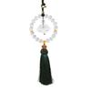 Car Mirror Hanging Accessories Glass Lotus Tassel Pendant Rearview Decoration for Home Office Car Charm Gift