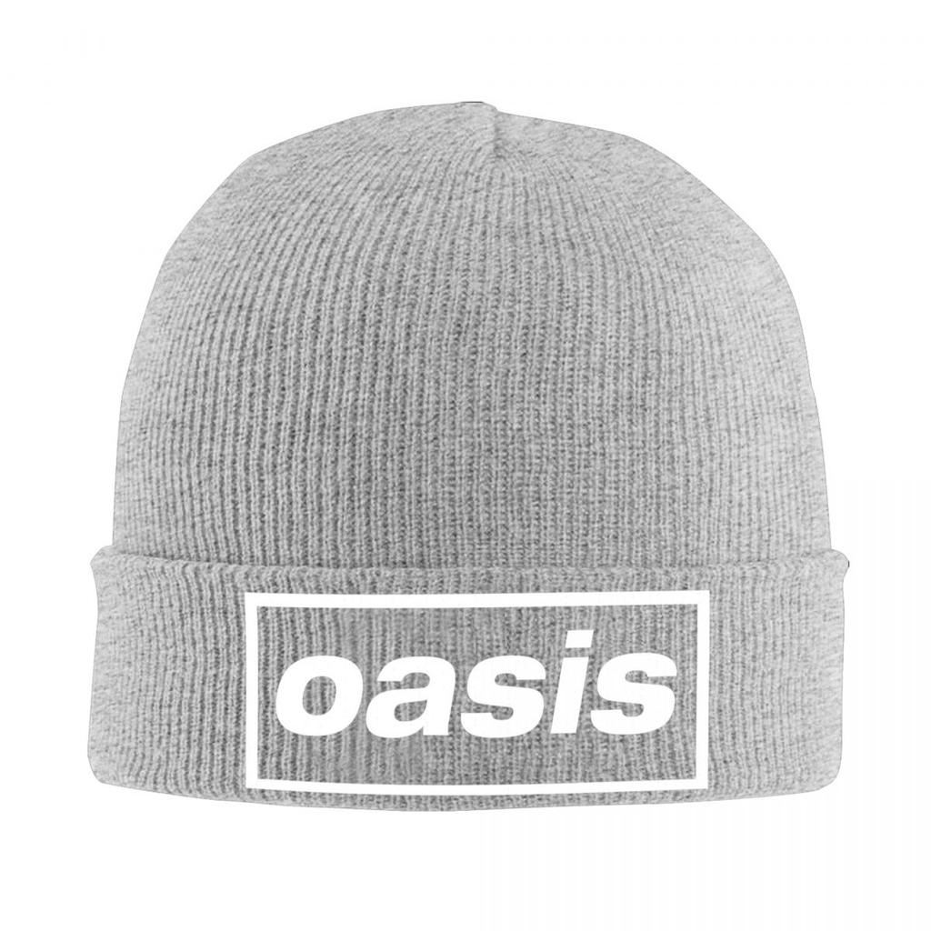 Rock Band Logo British Music Albums Hat Autumn Winter Beanie Ski O-Oasis Cap Unisex Knitted Caps