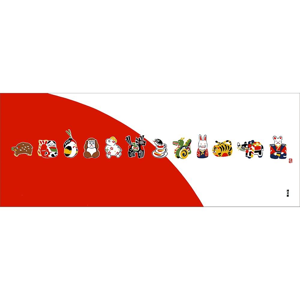 

Хамамоньо Иллюстрированный набор полотенец для рук из 12 знаков зодиака