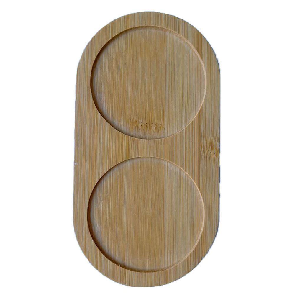 Five-pointed Star Flowerpot Tray Bamboo Wood Planter Stander Base Gift Succulents Bonsai Holder