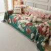 Pastoral geblümte Rosen-Sofaabdeckung Nordisch Haustierfreundliches Sofatuch für das Wohnzimmer Luxuriöses Gemütliches Schmutzabweisendes Sofa-Pad
