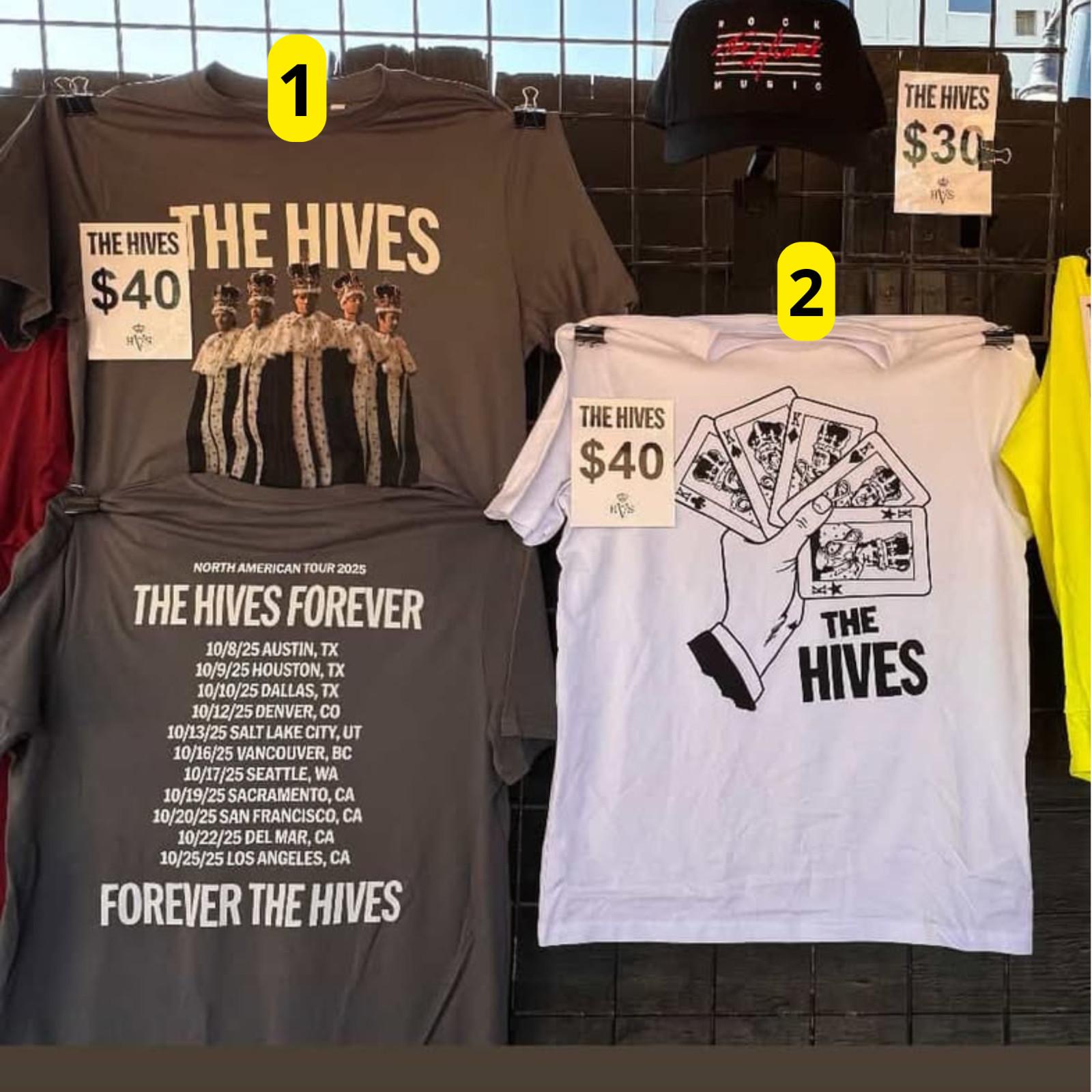 The Hives Merch Tour North American T-shirts Heavy Cotton Reprint All Size L