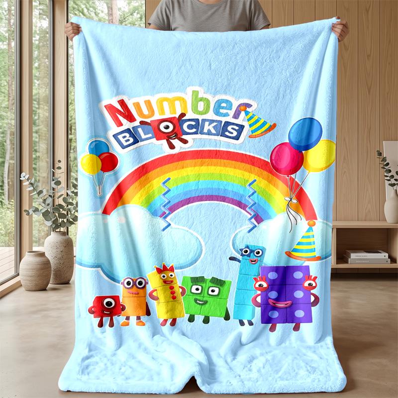 Coperta Morbida in Flanella Numberblocks, Coperta Calda e Confortevole per Camera da Letto, Divano, Uso Domestico