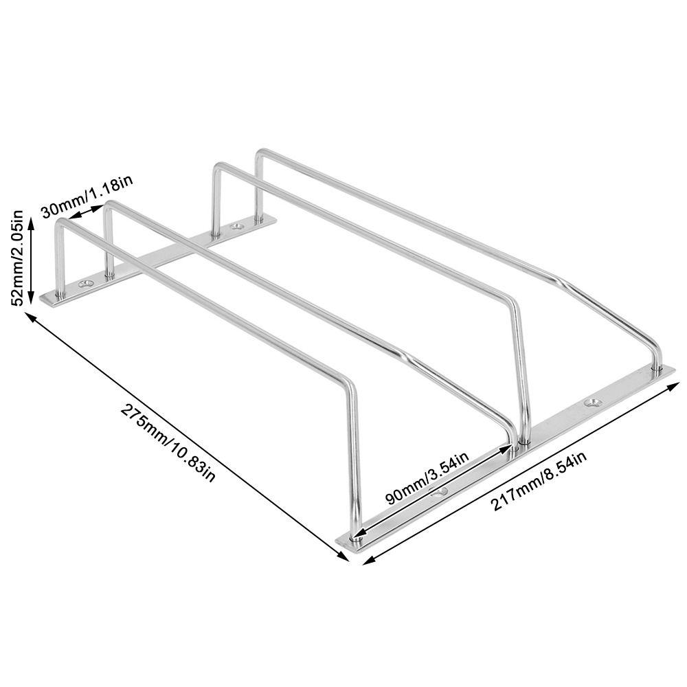 Stainless Steel Wine Glass Rack Hanging Design Double Row Wine Glass Holder Under Shelf Mount Under Cabinet Stemware Rack