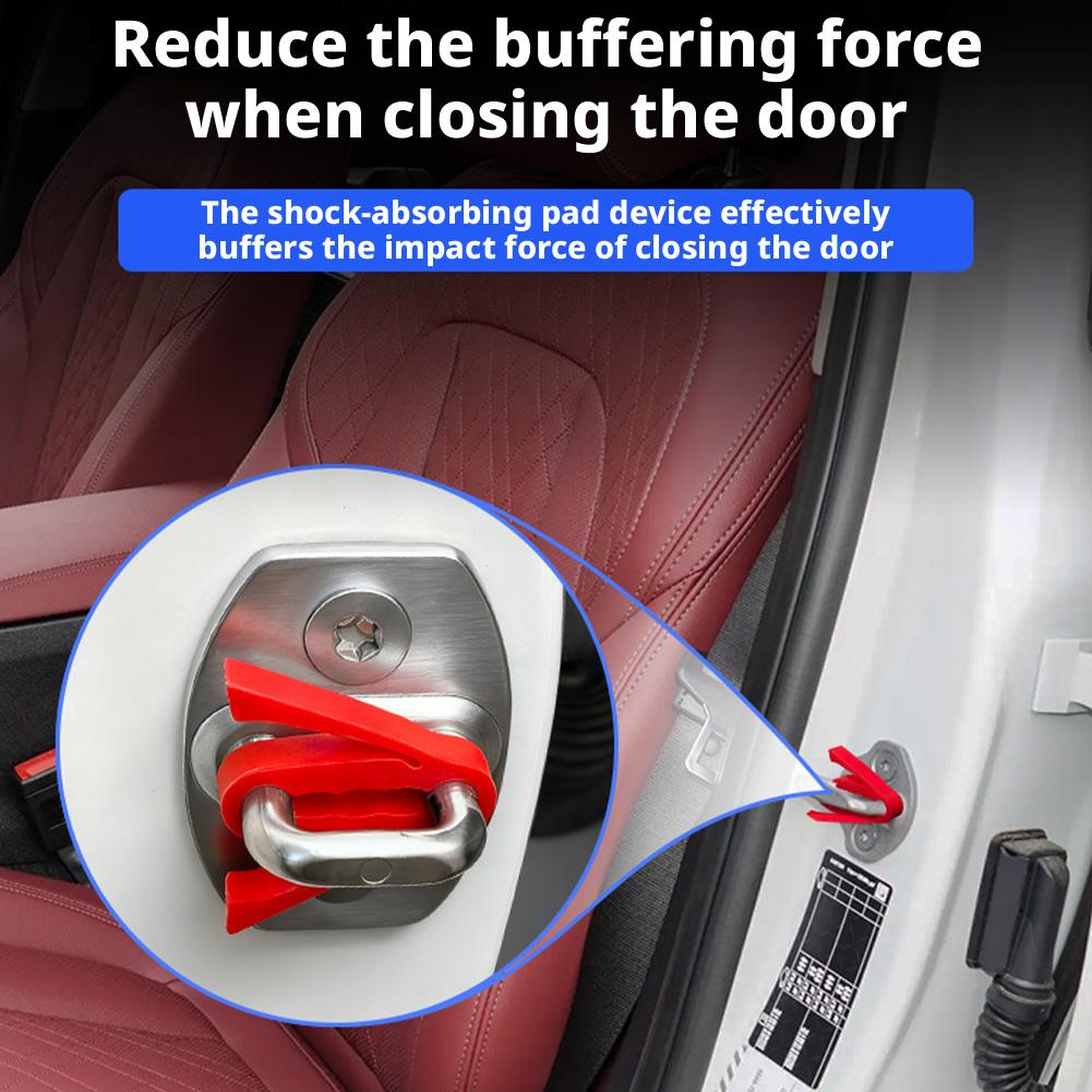 Universal Car Door Lock Protector 4PCS Anti-Collision Buffer Pads Shock-Absorbing Silicone Pad for Door Edge Scratch Prevention