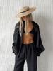 Women's 2025 European & American Spring/Summer Casual Loose Long-Sleeved Shirt and Trousers Set