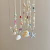Wax rope starfish shell pearl necklace seaside vacation wind collarbone chain summer fresh and sweet high-end necklace women