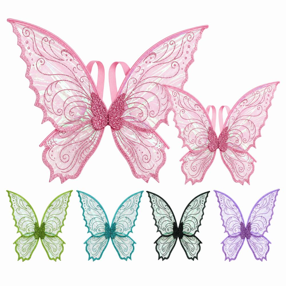 Organza Angel Wings Sparkling Elf Cosplay Wing Cute Fairy Wings Party Props