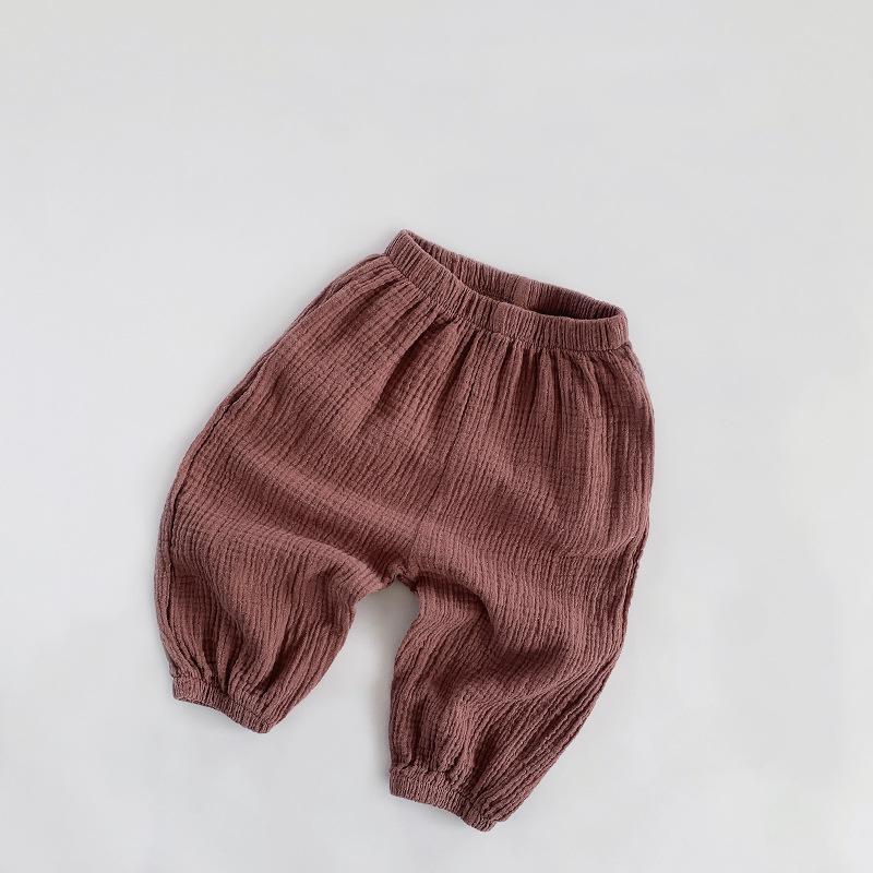 Double Layered Mosquito Repellent Pants for Children's Summer Vintage Pants Boys and Women's Korean Outerwear Pants