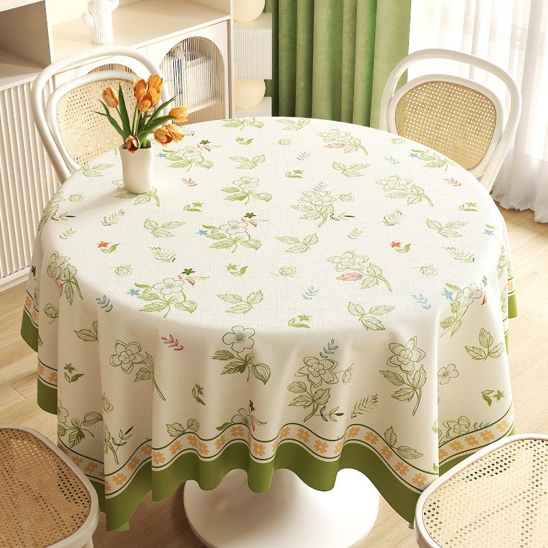 Environment protection Green and Fresh Rectangular Tablecloth Natural Sagging Anti Slip Silent Table Mat Thickened Encrypted Restaurant Decorat Fabric