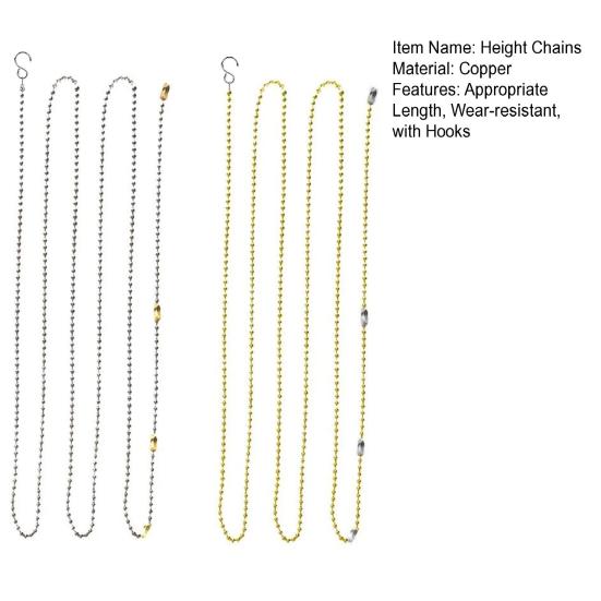 2Pcs Height Chains with Hooks Accurate Appropriate Length Measuring Non-corrosive Volleyball Net Height Chains Training Equipment