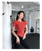 Women's Quick-Dry V-Neck Yoga T-Shirt - Short Sleeve Fitness Top for Pilates & Running