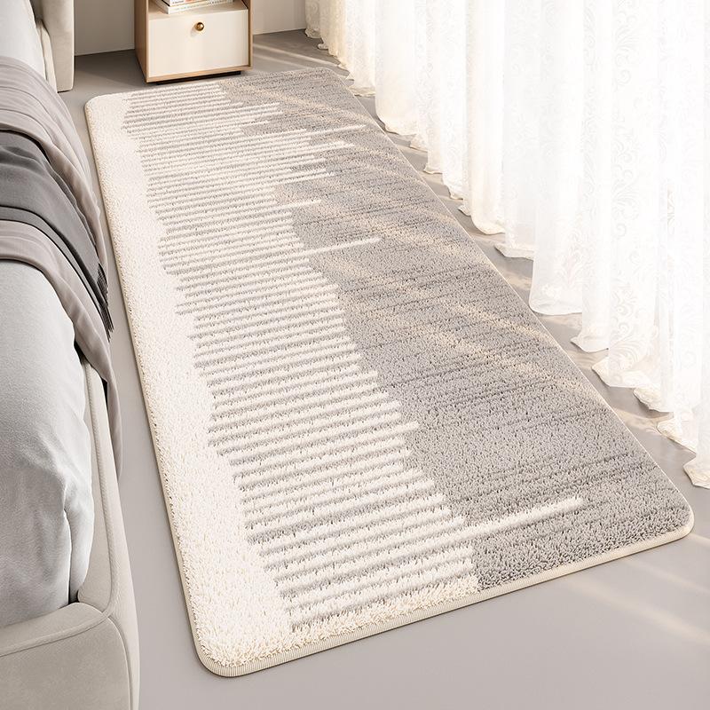 Bedroom Lines Are Simple High End Carpe Fluffy Soft Geometric Quiet Wind Carpets 2024 New Bedside Nonslip Waterproof Highend Rug