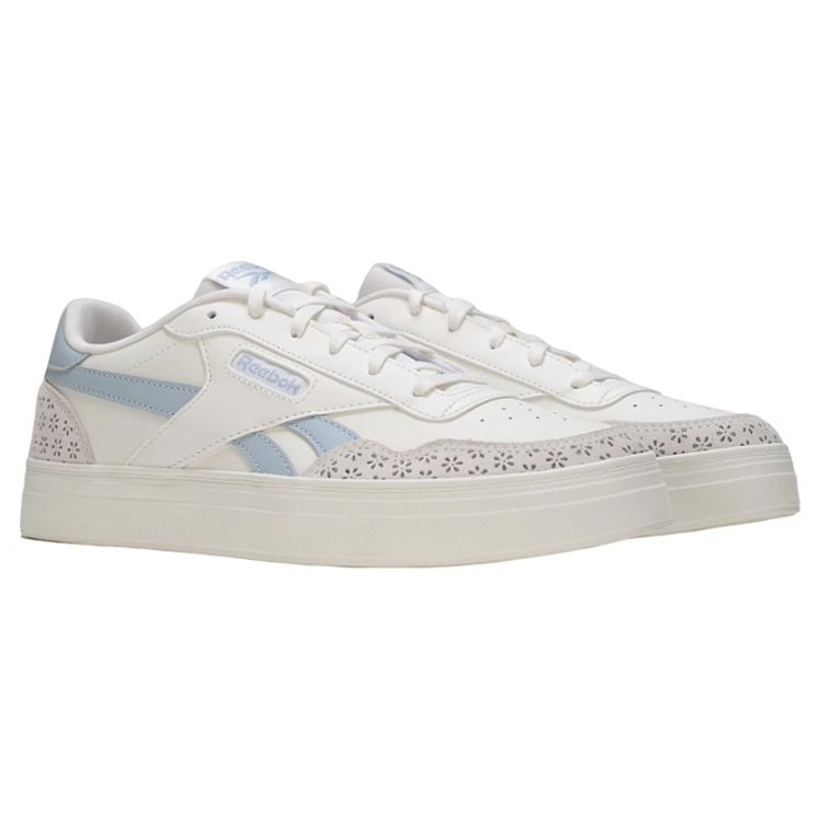 Reebok Court Advance Bold Color Block Retro Low-Top Sneakers Women Sneakers White Blue 100074336
