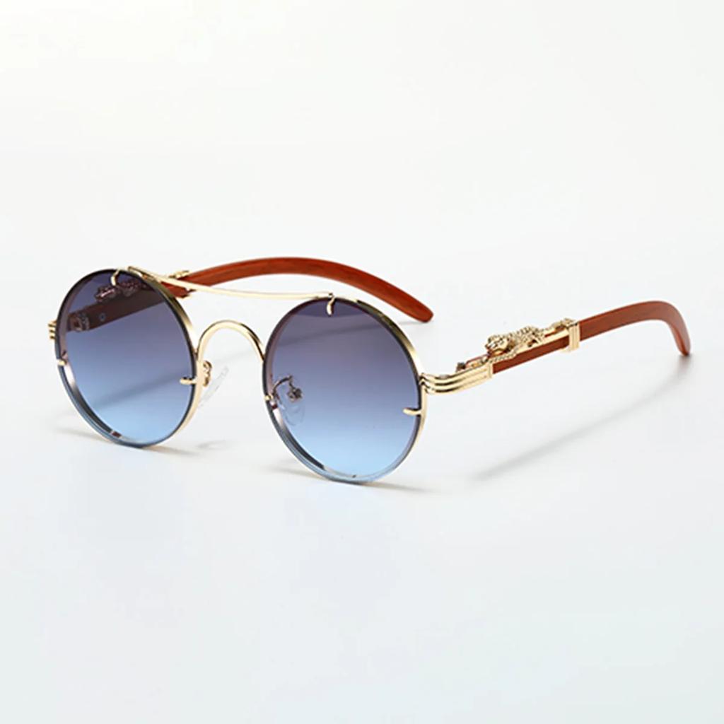 Retro Oval Metal Sunglasses for Women Men Luxury Fashion Brand Punk UV400 Stylish Shades Unisex