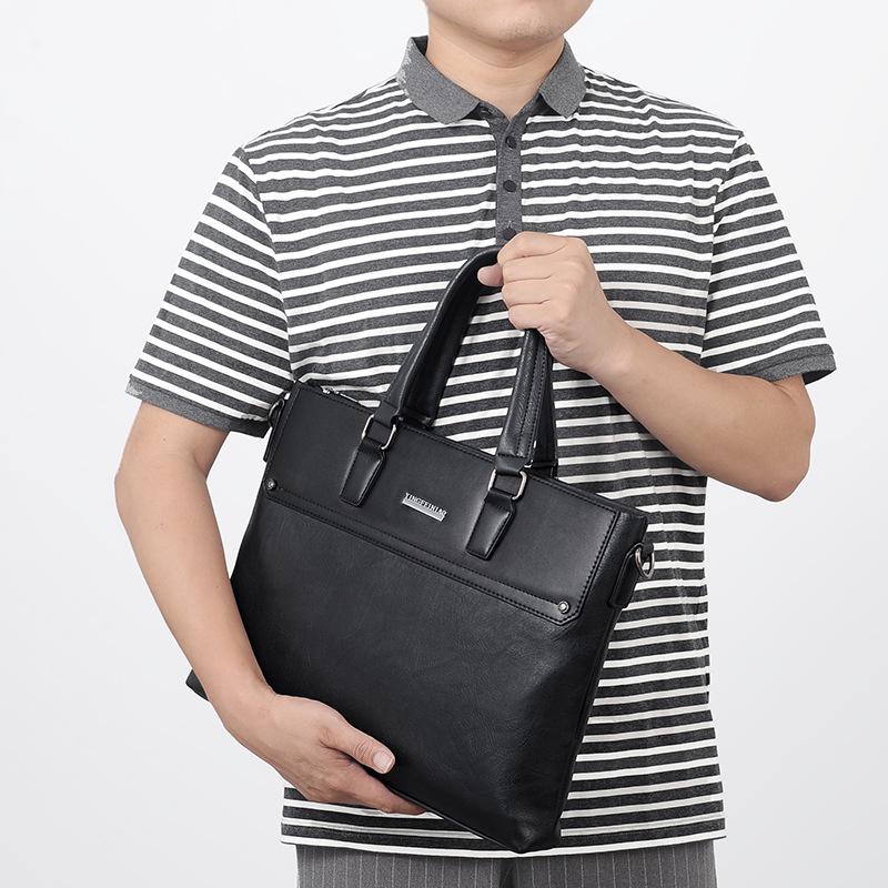 Men's Business Briefcase Laptop Bag - Large Capacity A4 Document Handbag