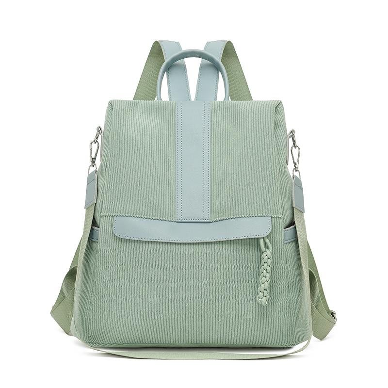 

Женский легкий рюкзак из ткани Оксфорд - Модный, Универсальный, Водонепроницаемый, Износостойкий, Большой вместимости 32x15x24 cm зелёный