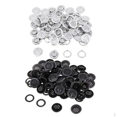 100 Set 2 Colori Occhiello Metallico con Rondella per Accessori