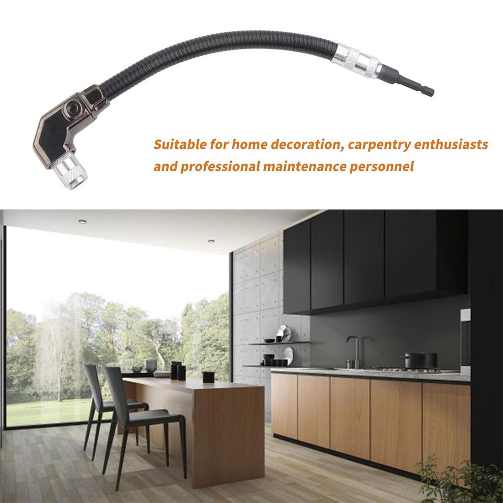 12-Inch Right Angle Attachment, Flex Shaft, Drill Attachment, 90 degree right angle electric drill corner tool