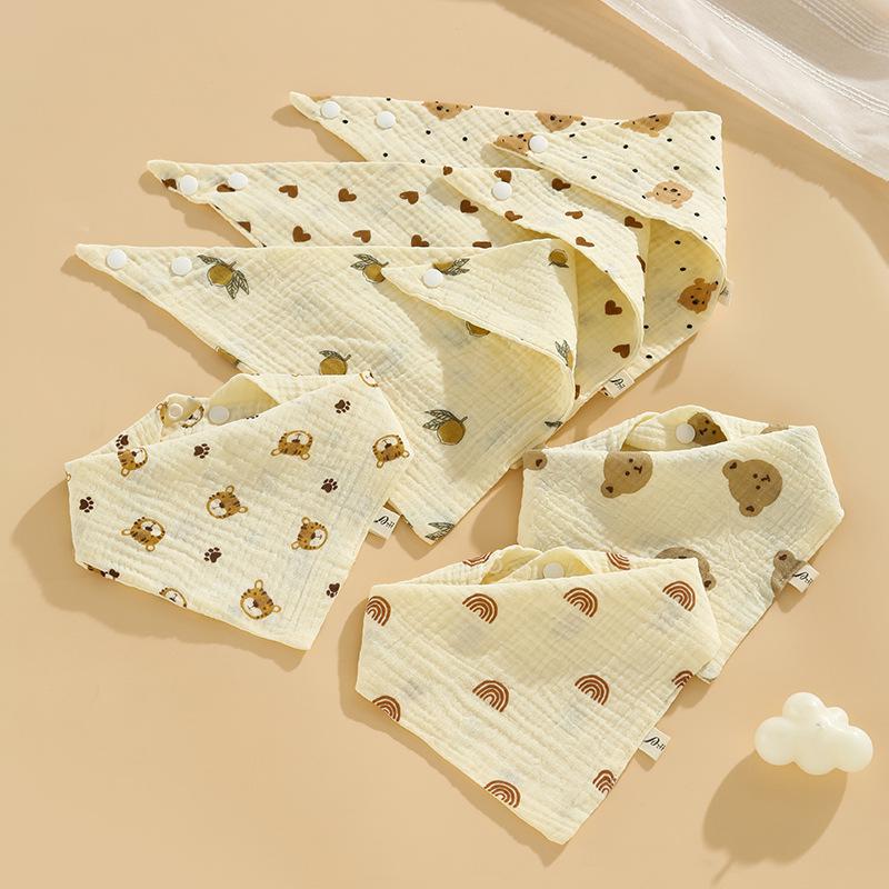 Bibs Type A: Waterproof Pure Cotton Gauze Baby Bibs, Lightweight for Children