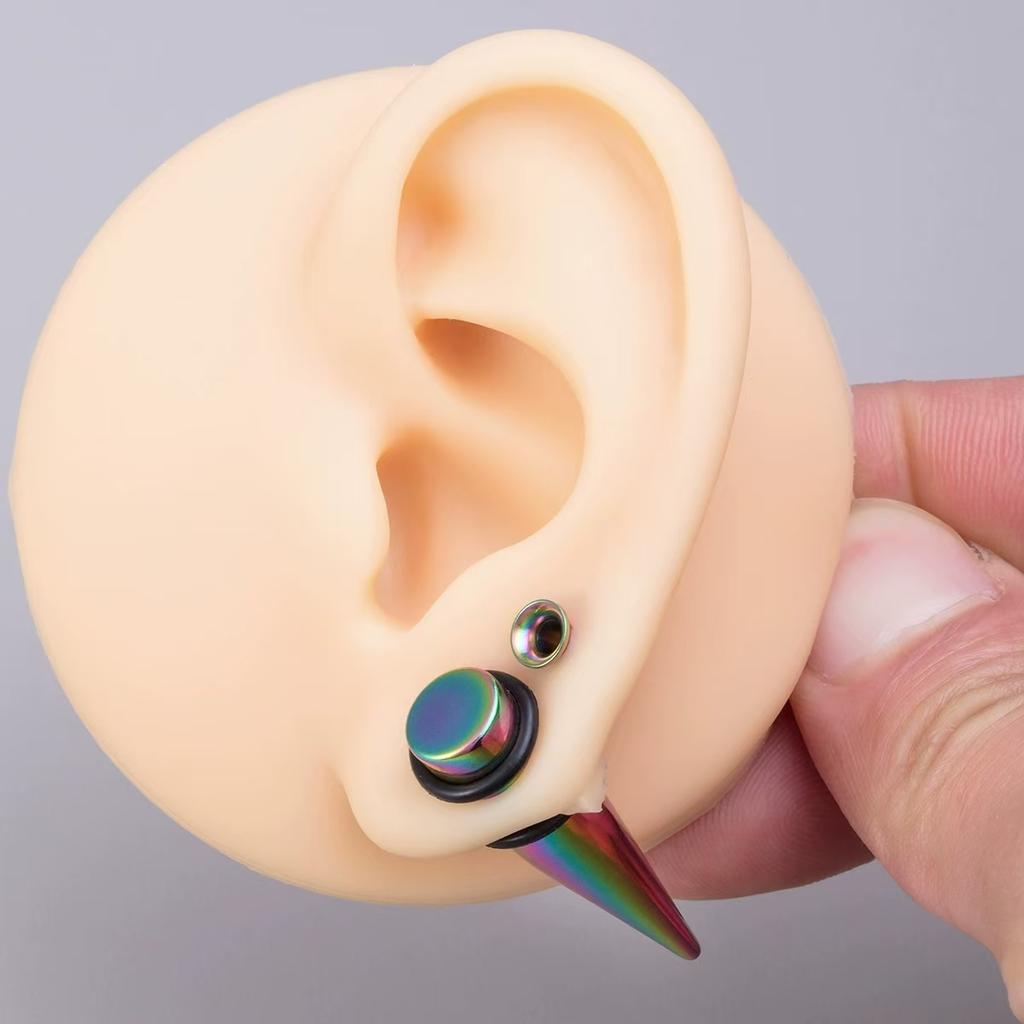 36PCS/Set Ear Gauges Stretching Kit 14-00G Stainless Steel Single Flare Ear Plugs Tunnels Flesh Tapers Stretcher Taper Set