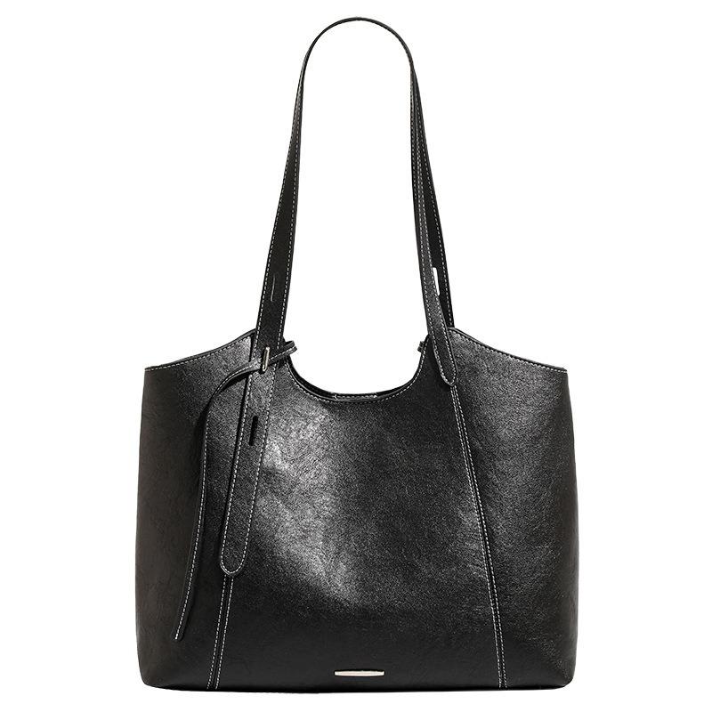 Tote Bag Retro Maillard Underarm Bag Simple Large Capacity Commuter Shoulder Bag