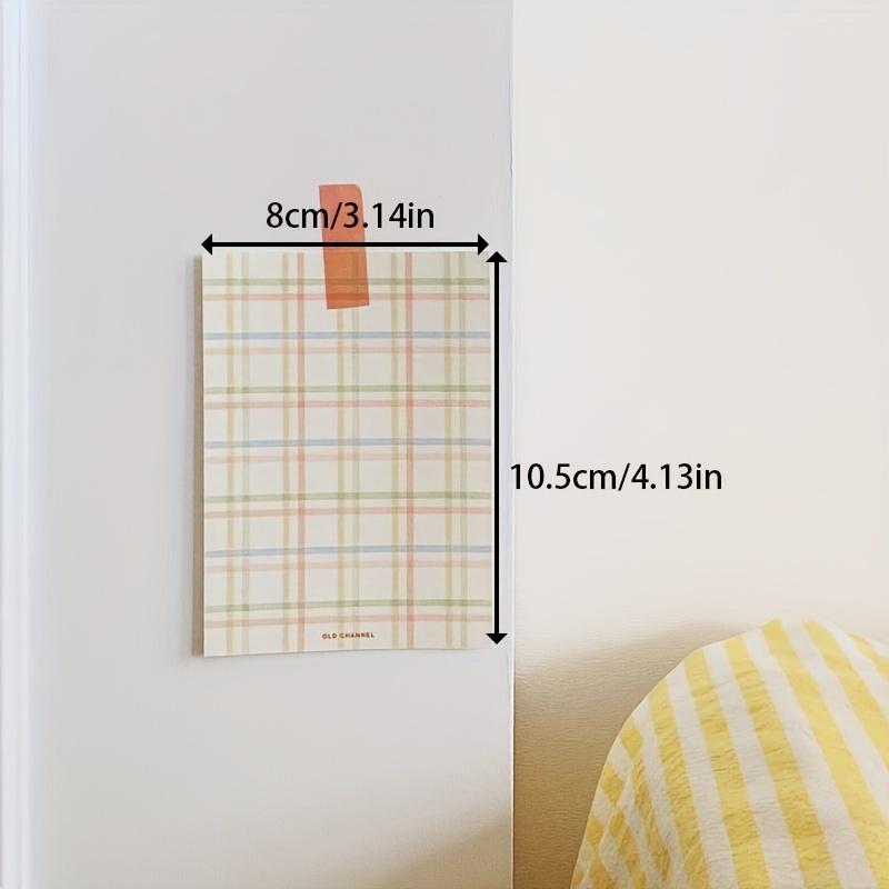 4Sets (200sheets) Retro Macaron Korean Small Fresh Note Book, Student Plaid Note Book