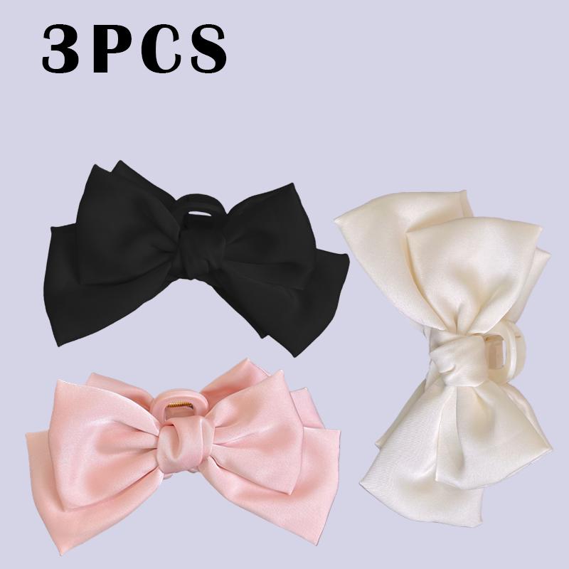 3Pcs/2Pcs Super Large Bowknot Grip Clip Cute Hair Clip High-End Clip Hair Accessory