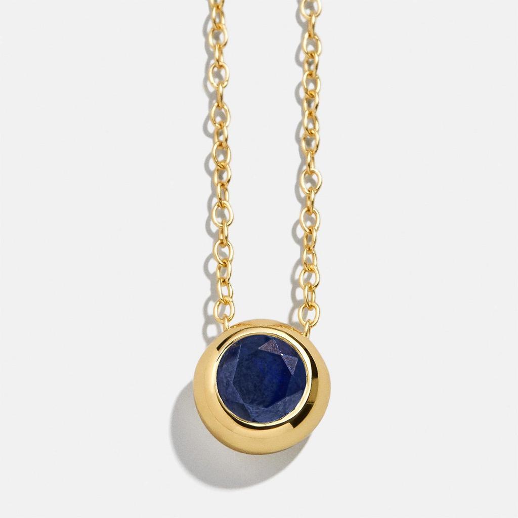 Women's Classic Zodiac Birthstone Pendant Necklace, Twelve Zircon Stones, Copper Round Design
