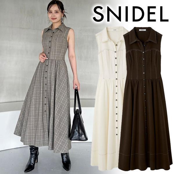 SALE50%OFF/Same day shipping/SNIDEL Sustainable corset detail shirt dress SWFO254136