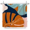 Nordic Style Shower Curtain Plant Leaves Bath Curtain Print Polyester Fabric Waterproof Bathroom Curtains With Hooks Bath Screen