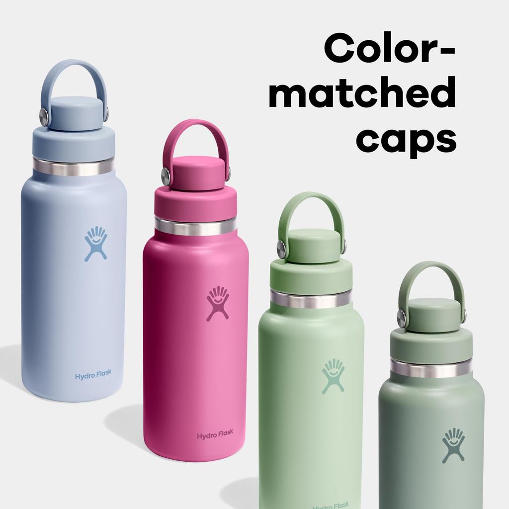 Stainless Steel Bottle Wide Mouth Flex Chug Cap Wide Mouth Flex Chug Cap 32oz 946ml Aloe Insulated Water Bottle Japanese (Authentic Product)