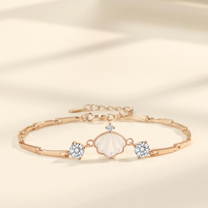 

Бамбуковый браслет-ракушка для женщин, летний, популярный в интернете, браслет из белого перламутра, модный, нишевый, для девушки, ручное украшение, инс