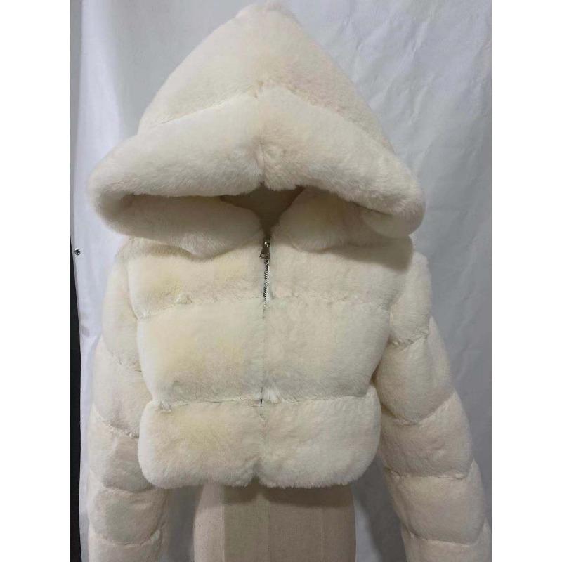 

Новая куртка из искусственного меха модная Хайнинский европейский и американский стиль короткое пальто S