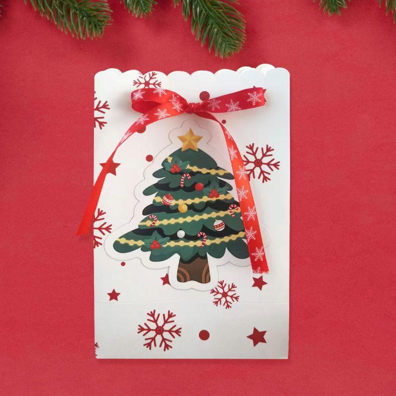 Christmas Gift Box Candy Bag Snowflake Birthday Gift Package Santa Claus Elk Christmas Tree Paper Bag Christmas Decoration