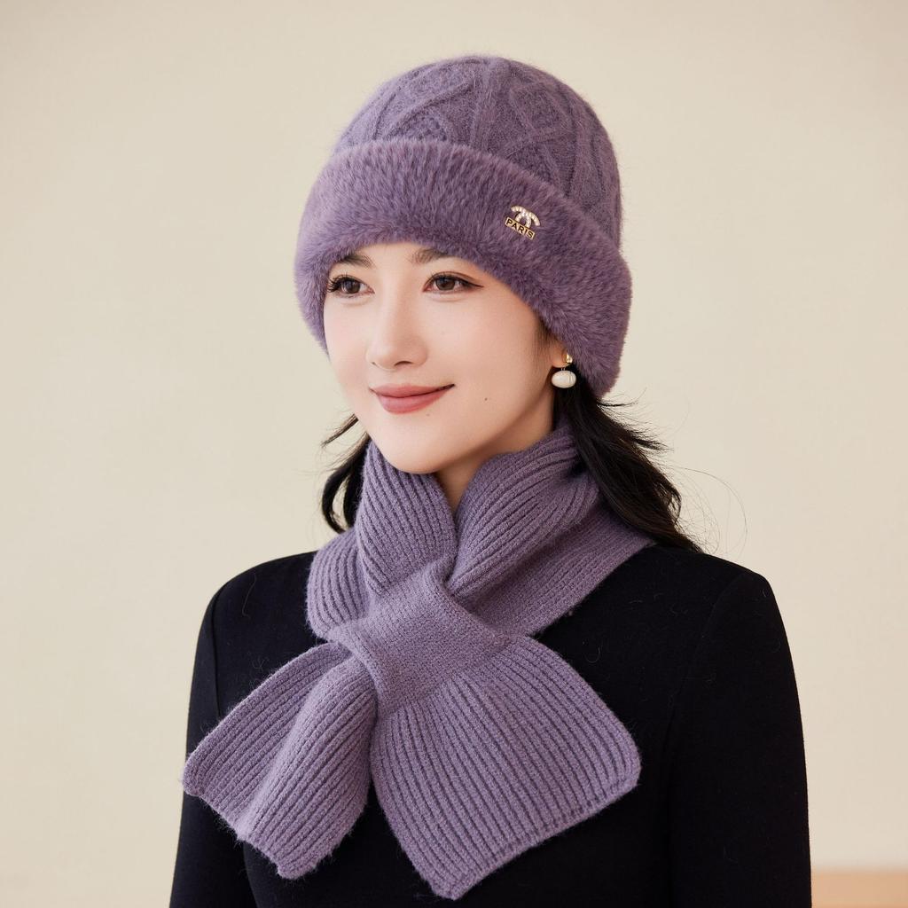 Elderly Hats Winter Mother Hats  Woolen Hats  Old Lady  Grandma  Old Man Cold Hat  Rabbit Hair  Warm Knitted Hats