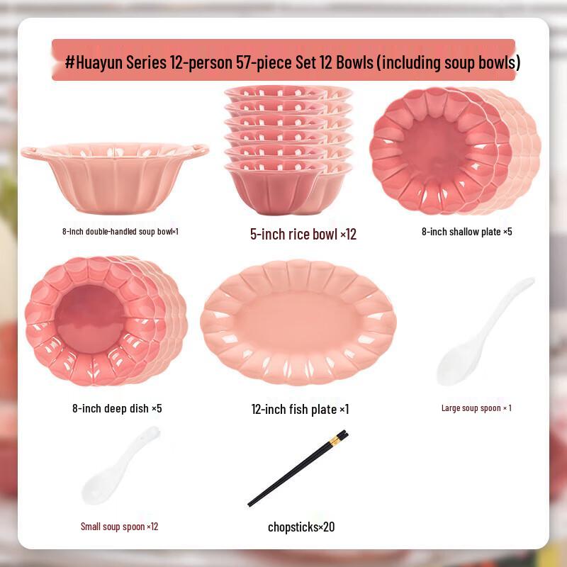 

Morde Lanka Floral Underglaze Tableware Set