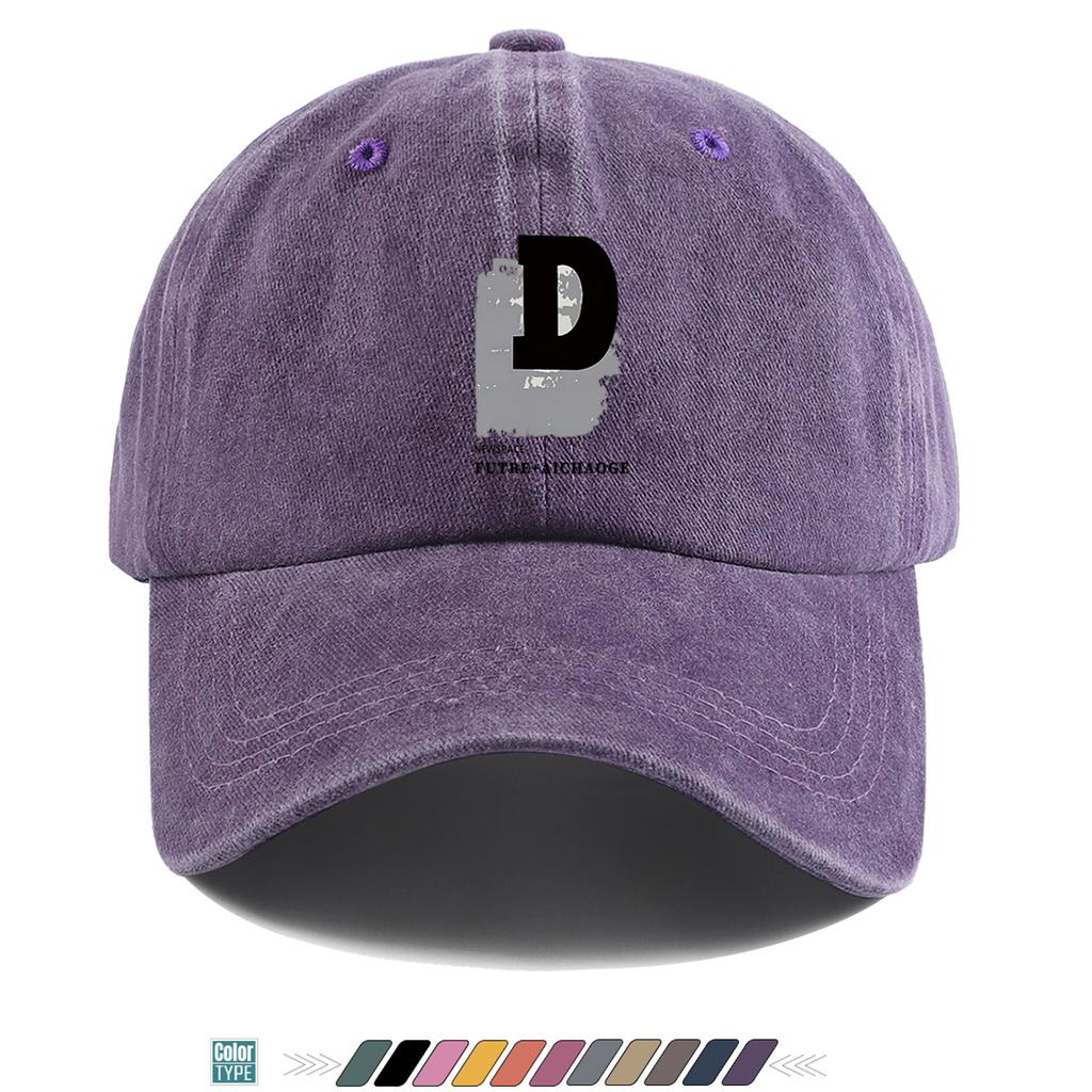 Pc Earth EleUnisext Creative Letter D Printed Baseball Cap Trendy Individual Street Style Unisex Adjustable Duckbill Hat Fashi