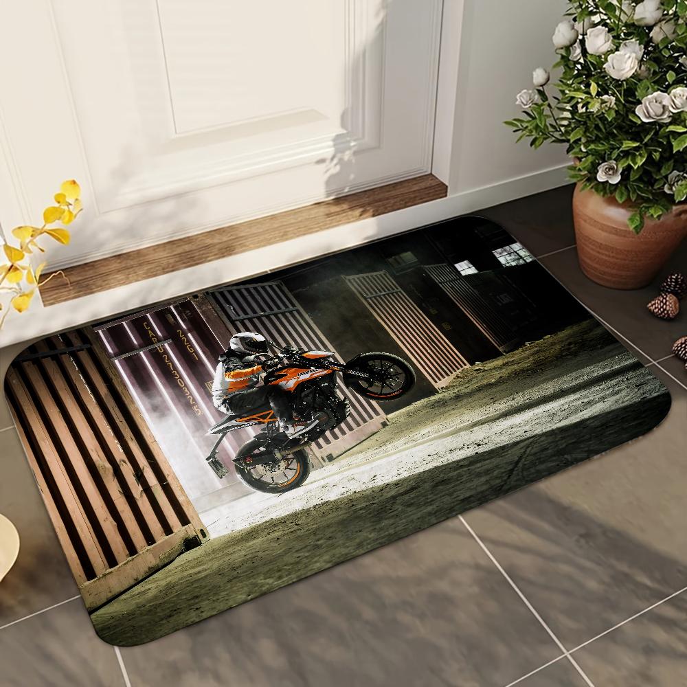 

1pc K-Ktms Motorcycle Bathroom Absorbent Mats Anti-Slip Mats Home Decor Supplies Carpets Home Kitchen Floor Mats 40x60cm